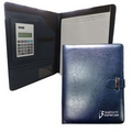 Deluxe Executive Portfolio with Tab Closure (Navy Blue)